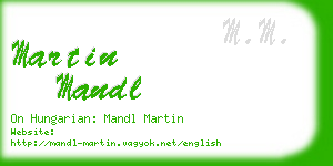 martin mandl business card